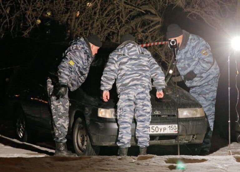 Место взрыва на Мичуринском проспекте в Москве