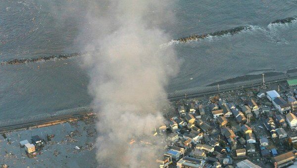 Последствия землетрясения и цунами в японском городе Иваки