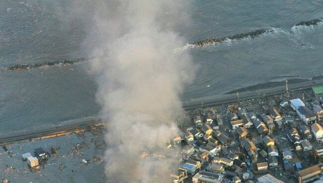 Последствия землетрясения и цунами в японском городе Иваки