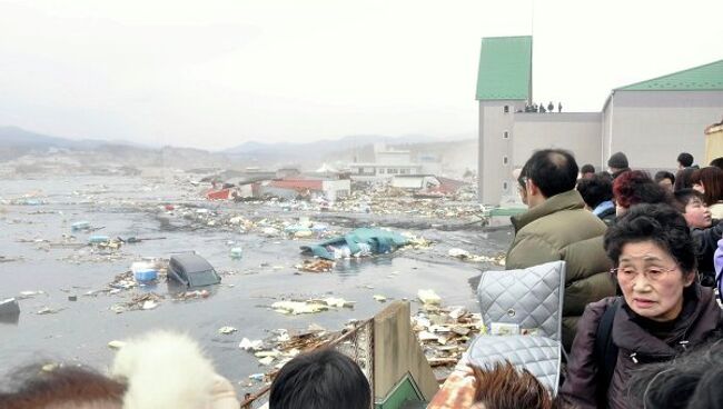 Последствия землетрясения и цунами в японской префектуре Миага
