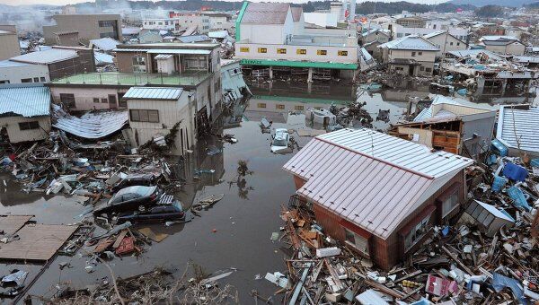 Последствия землетрясения и цунами в японской префектуре Мияги