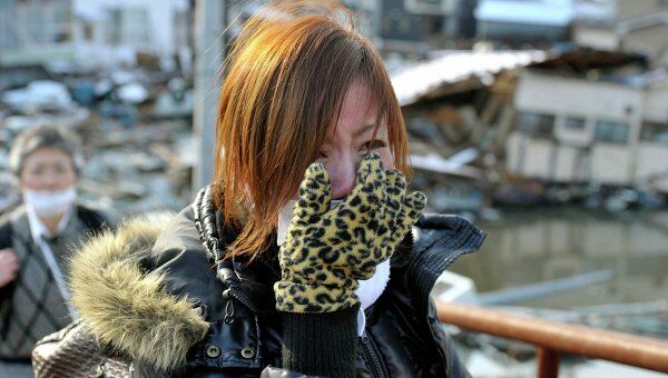 Пострадавшие в результате землетрясения и цунами в Японии