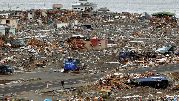 Последствия землетрясение в префектуре Иватэ в Японии, 17 марта 2011 