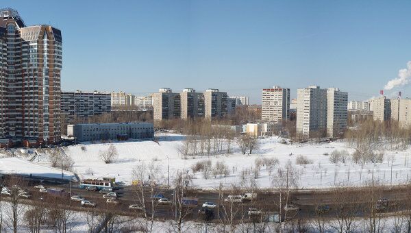Вид на Мичуринский проспект в Москве