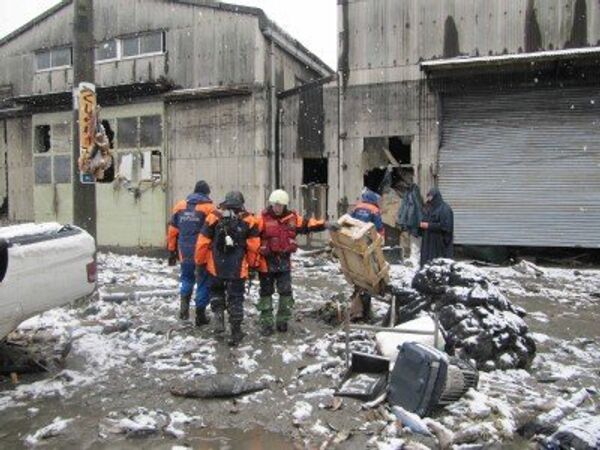 Спасательная операция МЧС России в японском городе Сендай 