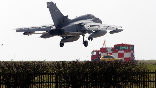 Британский истребитель Tornado на базе ВВС Мархем, на юге Англии
