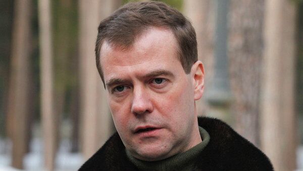Президент РФ Дмитрий Медведев выступил с заявлением в связи с ситуацией в Ливии