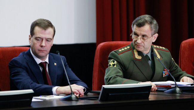 Президент РФ Дмитрий Медведев на расширенном заседании коллегии Министерства внутренних дел РФ
