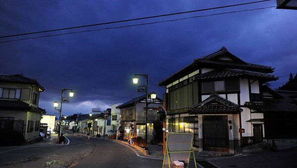 Улица в районе Тамура, префектура Фукусима