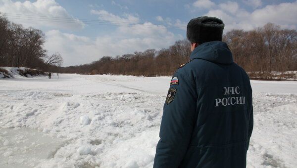 Подрыв льда в Приморском крае