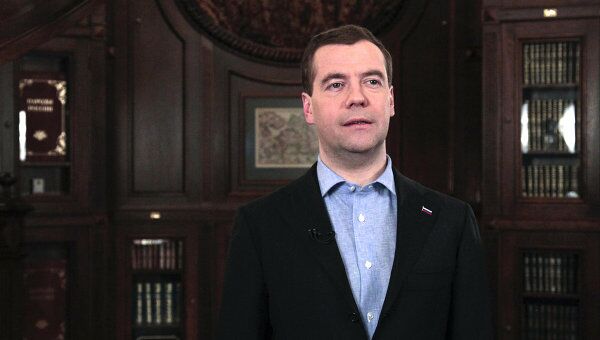 Президент РФ Д.Медведев сзелал запись для своего Блога