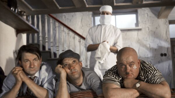 Vitsin, Nikulin and Morgunov in the movie Prisoner of the Caucasus