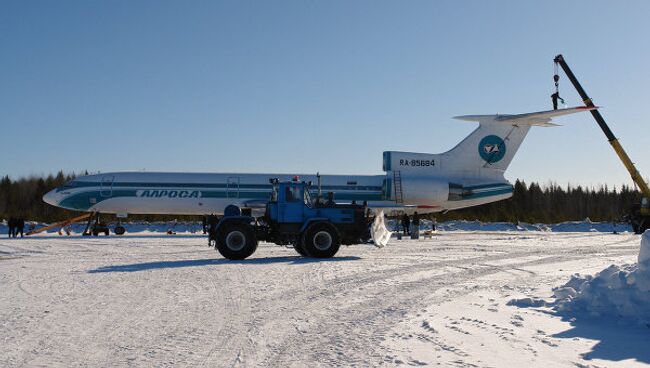 Аварийно севший в Коми самолет Ту-154 