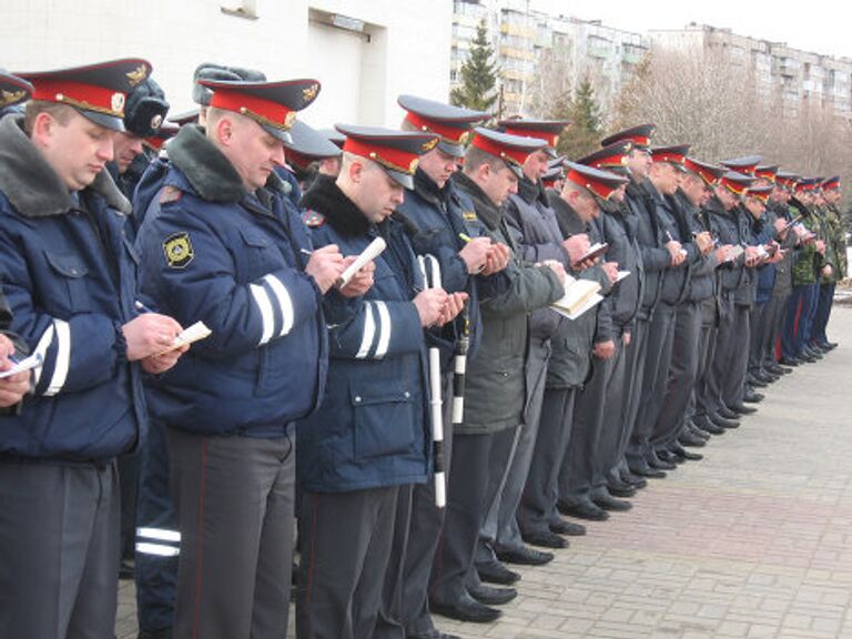 Смотр УВД в Железногорске