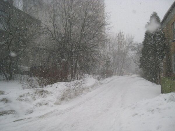 Снегопад в Щелково