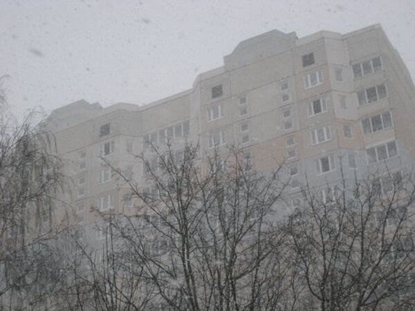 Снегопад в Щелково  