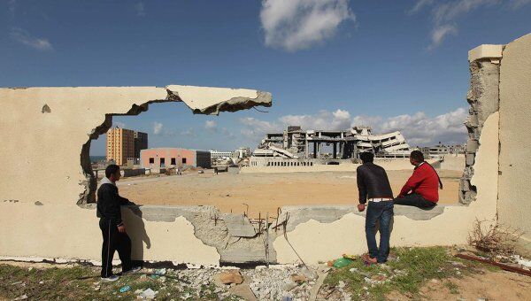 Разрушения в секторе Газа после израильского обстрела