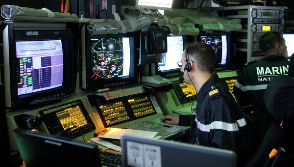 Центр управления полетами на борту авианосца Шарль де Голль