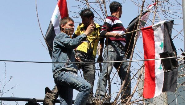 Манифестация в поддержку правящего режима прошла в центре Дамаска