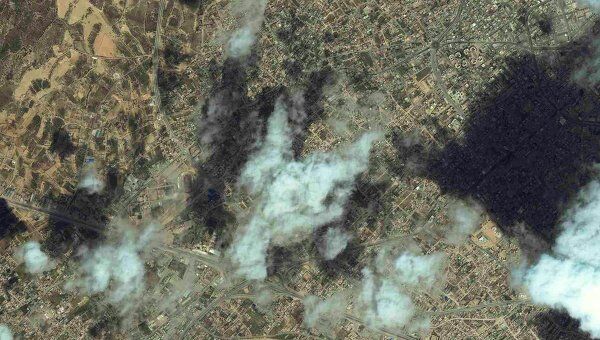 Спутниковые снимки бомбардировок Ливии силами коалиции. Архив