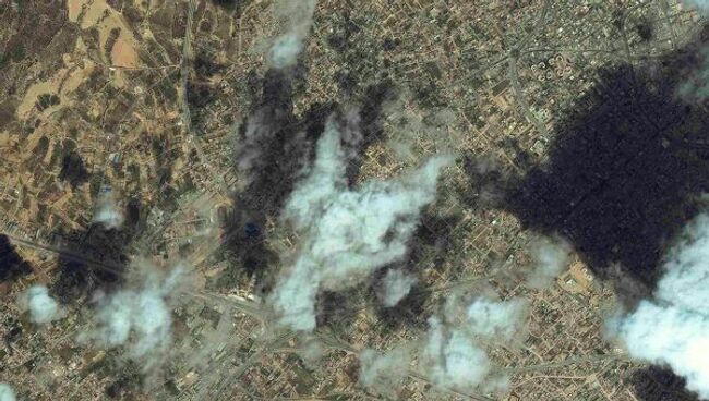 Спутниковые снимки бомбардировок Ливии силами коалиции