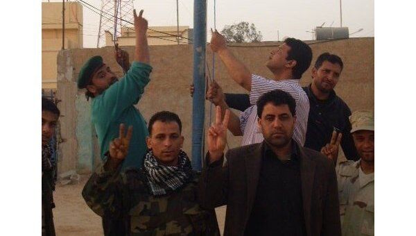 Блок-пост ливийских повстанцев на границе с Египтом