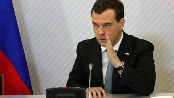 Президент РФ Дмитрий Медведев на заседании комиссии по модернизации и технологическому развитию экономики России.