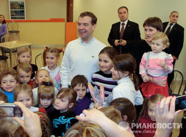Посещение Дмитрием Медведевым спортивного комплекса Янтарь