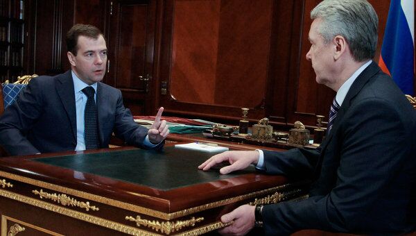 Встреча Дмитрия Медведева и Сергея Собянина