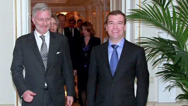 Президент РФ Д.Медведев встретился с наследным принцем Королевства Бельгия Филиппом