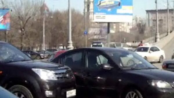 У Новоспасского моста столкнулись 4 автомобиля 