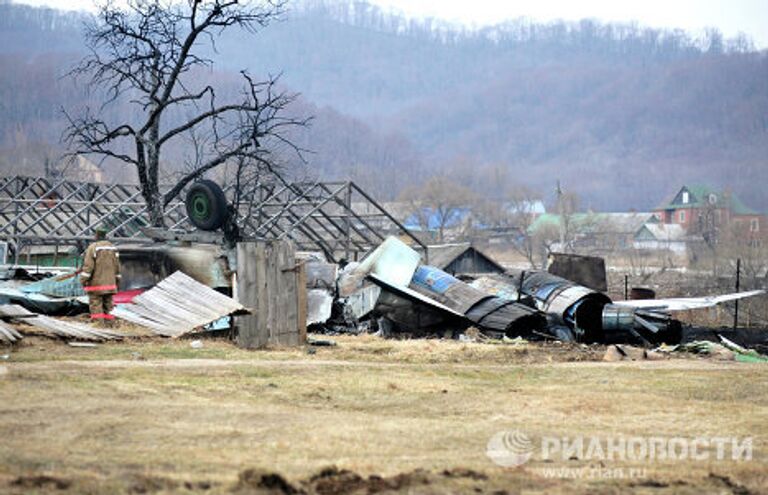 Крушение самолета Су-27СМ в Приморье