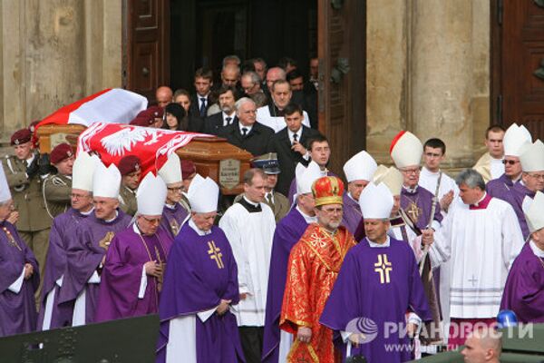 Похороны президента Польши Леха Качиньского прошли в Кракове