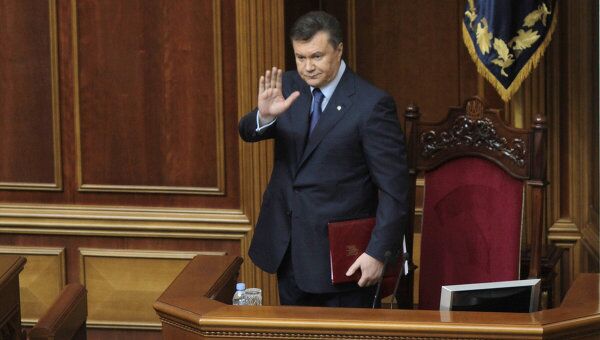 Выступление президента Украины Виктора Януковича в Верховной Раде