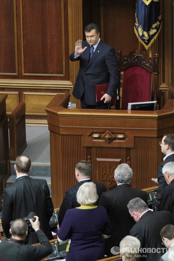 Выступление президента Украины В.Януковича в Верховной раде