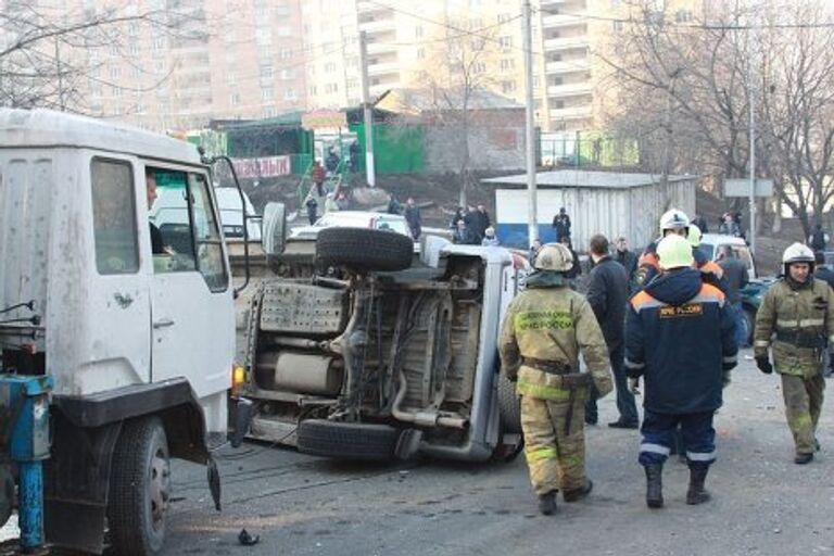 ДТП: автобус и 18 машин во Владивостоке