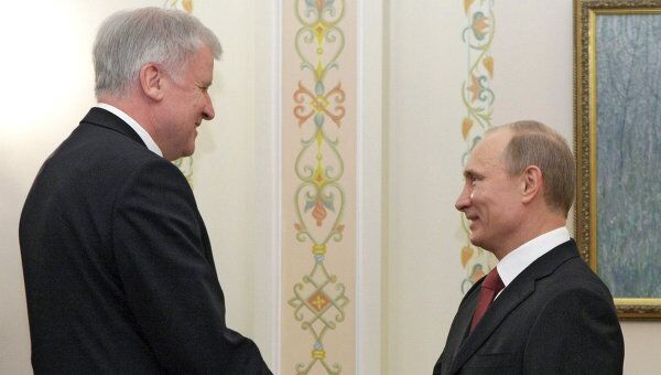 Премьер-министр РФ В.Путин встретился с премьер-министром Бавыарии Хорстом Зеехофером