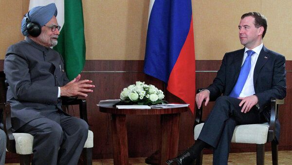 Президент РФ Д.Медведев встретился с премьер-министром Индии М.Сингхом