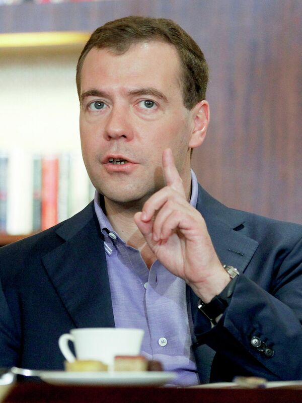 Президент РФ Дмитрий Медведев встретился с журналистами после заседания лидеров БРИКС