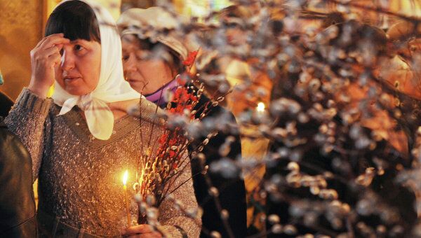 Вербное воскресенье отмечают православные в Великом Новгороде