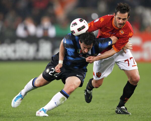 Игровой момент матча Рома - Интер