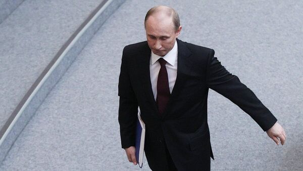 Выступление премьер-министра РФ В.Путина на пленарном заседании Госдумы