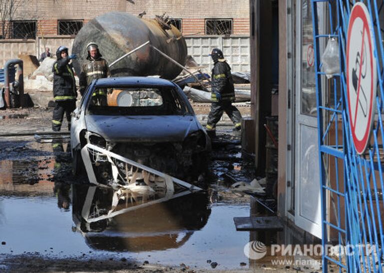 Пожар на газораспределительной станции в поселке Западный Одинцовского района