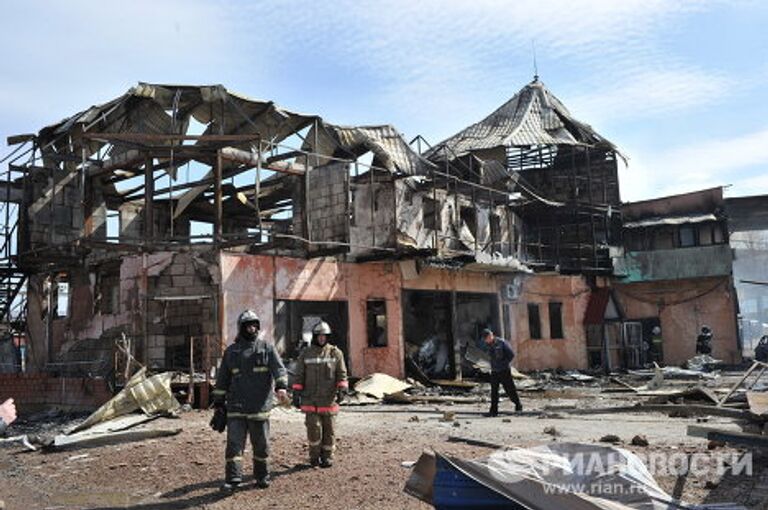 Пожар на газораспределительной станции в поселке Западный Одинцовского района