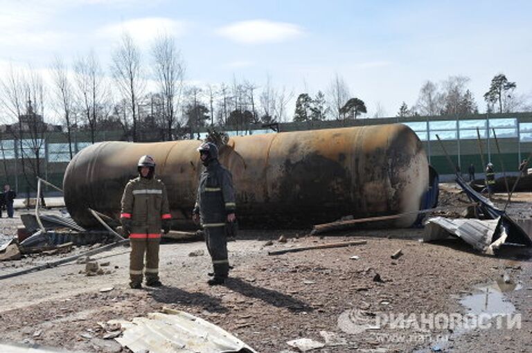 Пожар на газораспределительной станции в поселке Западный Одинцовского района