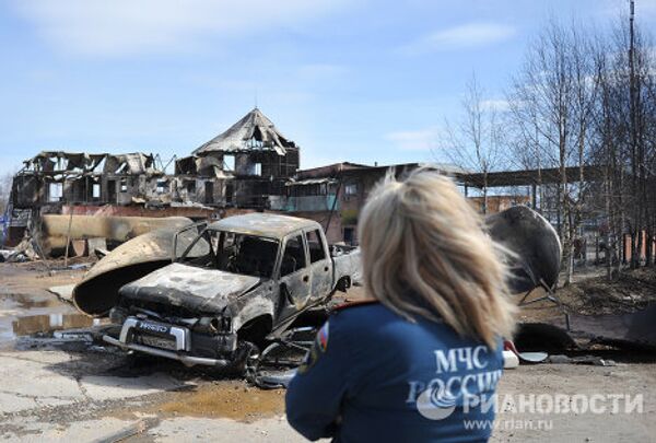Пожар на газораспределительной станции в поселке Западный Одинцовского района