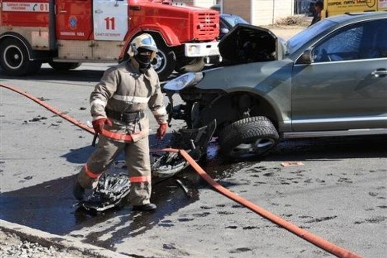 Cayenne и бетономешалка столкнулись в Питере