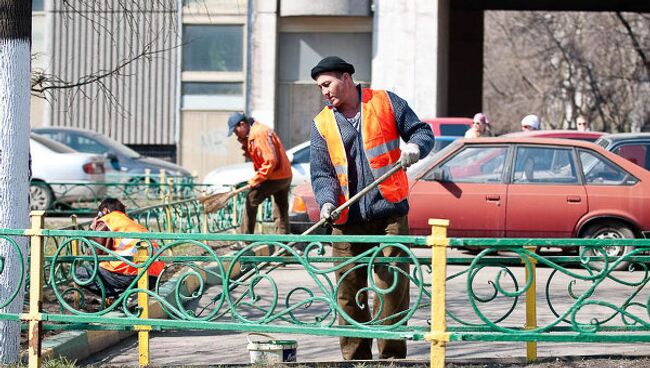 Субботник в Москве. Архив