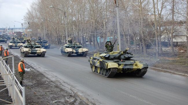 Четыре советских танка Т-34