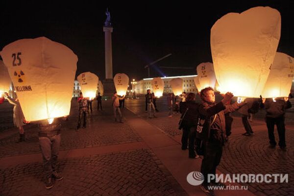 Акция памяти жертв взрыва на Чернобыльской АЭС
